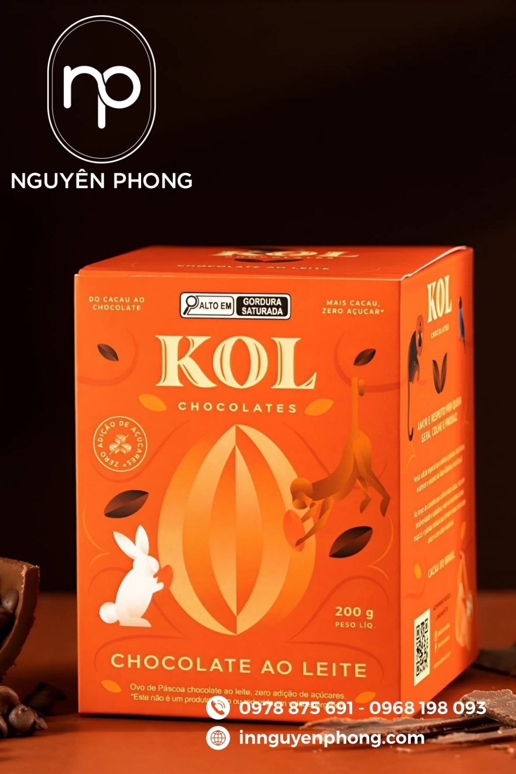 Mẫu hộp giấy đựng bột cacao nổi bật 